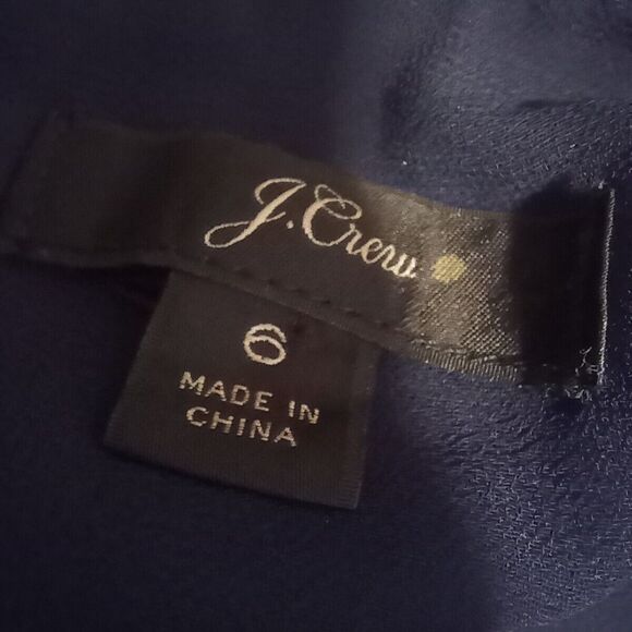 J Crew Rift Velvet Tank-Size 6-Navy-Lined-Layer-Keyhole Back-Holiday-Whimsygoth - Picture 8 of 10